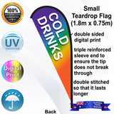 COLD DRINKS Teardrop Flag - Rear