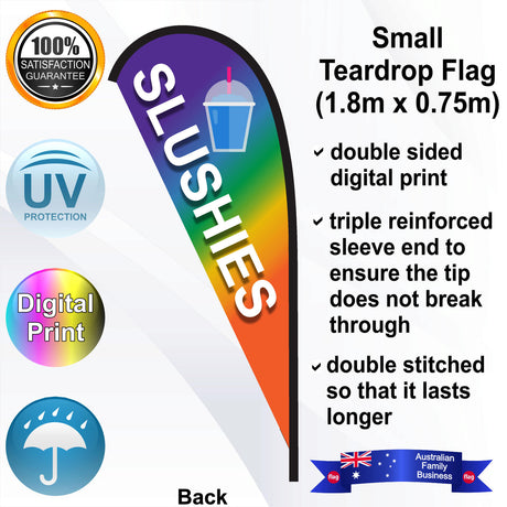 SLUSHIES Teardrop Flag - Rear