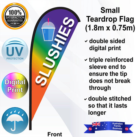 SLUSHIES Teardrop Flag - Front