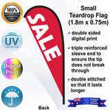 SALE Teardrop Flag - Rear