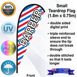 BARBER Teardrop Flag - Front