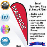 MASSAGE Teardrop Flag - Rear