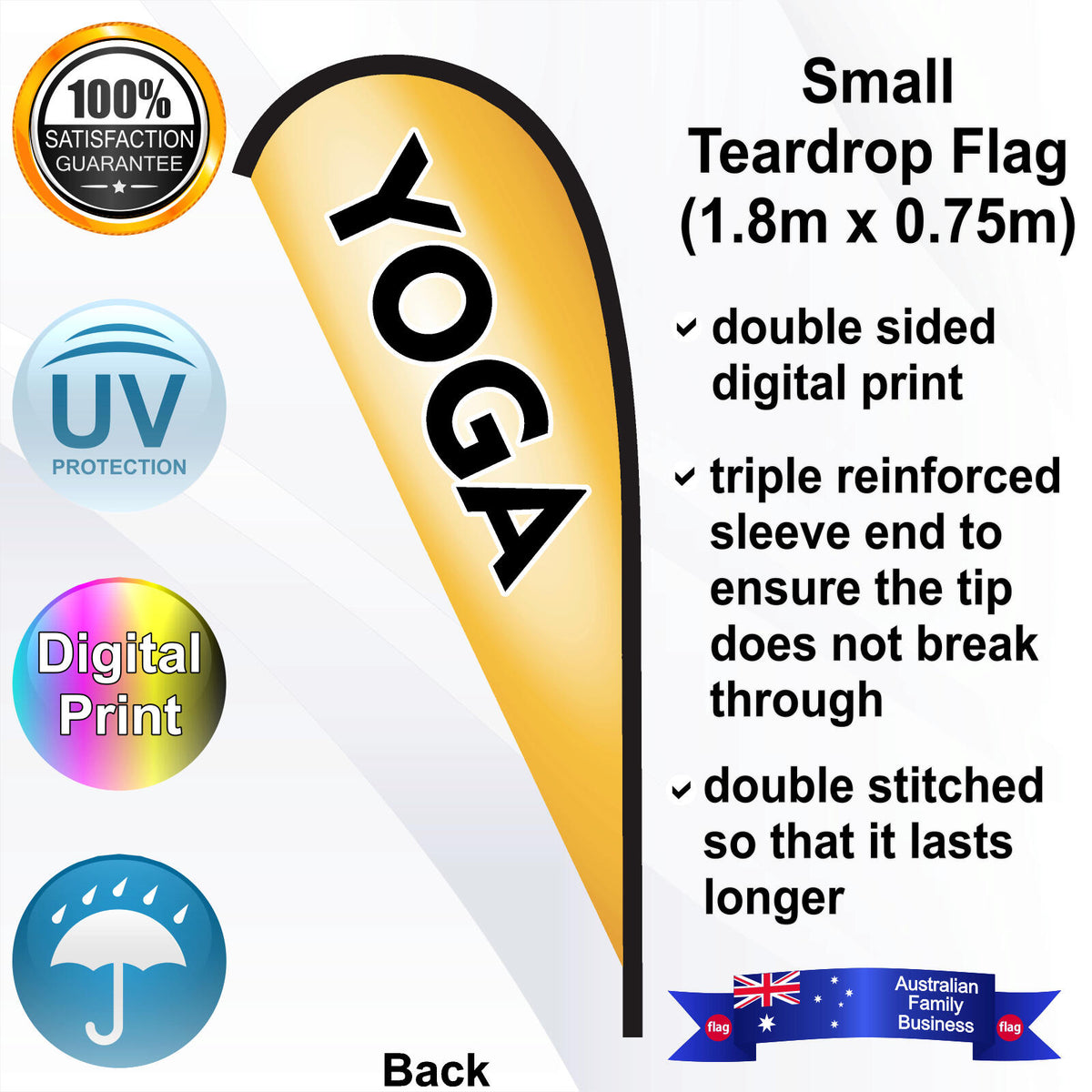 YOGA Teardrop Flag - Rear