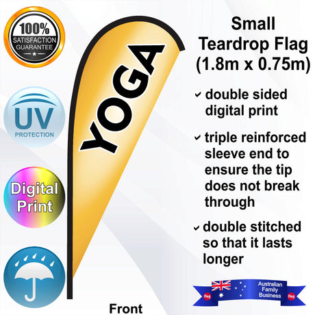 YOGA Teardrop Flag - Front