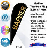 BARBER Teardrop Flag - Front