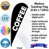 COFFEE Teardrop Flag - Front