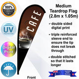 CAFE Teardrop Flag - Front