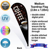 COFFEE Teardrop Flag - Rear