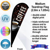 COFFEE Teardrop Flag - Front