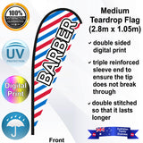 BARBER Teardrop Flag - Front