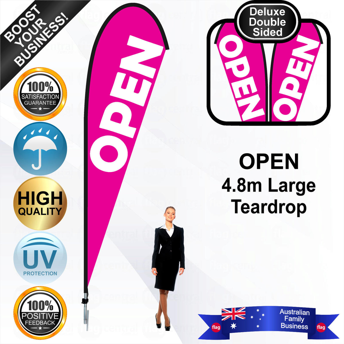 OPEN Teardrop Flag - Bundle