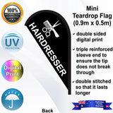 HAIRDRESSER Teardrop Flag - Rear