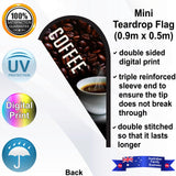 COFFEE Teardrop Flag - Rear
