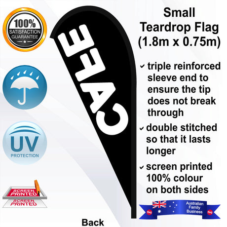 CAFE Teardrop Flag - Rear