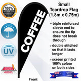 COFFEE Teardrop Flag - Front