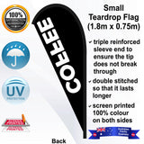 COFFEE Teardrop Flag - Rear