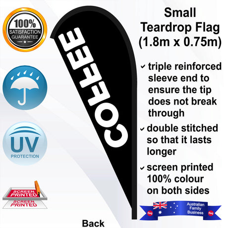 COFFEE Teardrop Flag - Rear