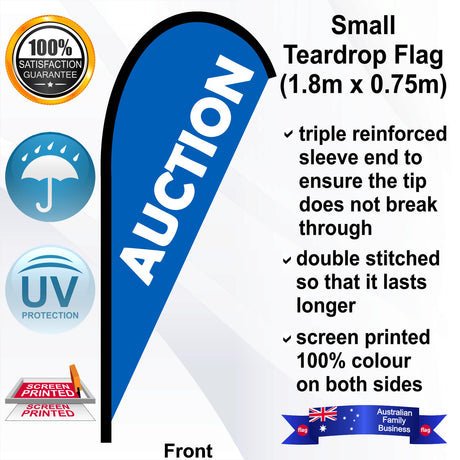 AUCTION Teardrop Flag - Front