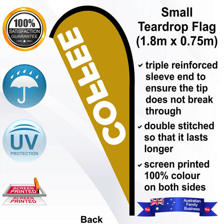 COFFEE Teardrop Flag - Rear