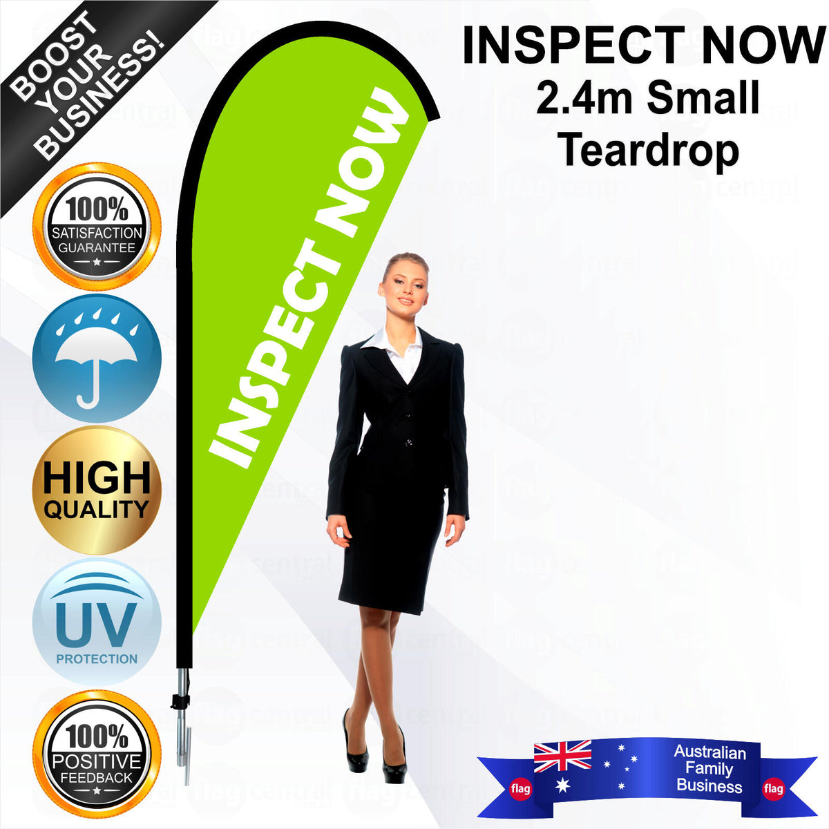 INSPECT NOW Teardrop Flag - Bundle