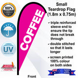 COFFEE Teardrop Flag - Front