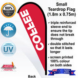 COFFEE Teardrop Flag - Rear