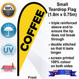 COFFEE Teardrop Flag - Front