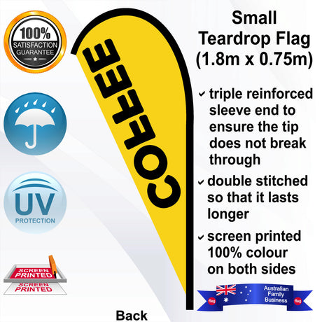 COFFEE Teardrop Flag - Rear