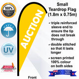 AUCTION Teardrop Flag - Front