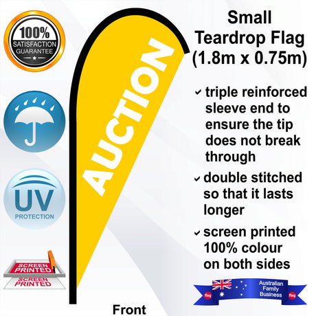AUCTION Teardrop Flag - Front
