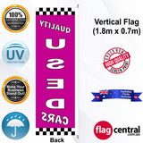 QUALITY USED CARS Vertical Flag - Rear