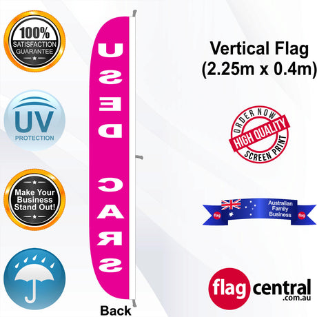 USED CARS Vertical Flag - Rear