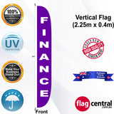 FINANCE Vertical Flag - Front