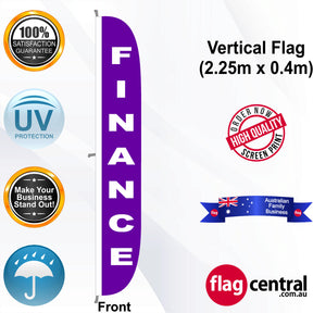 FINANCE Vertical Flag - Front
