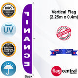 FINANCE Vertical Flag - Rear
