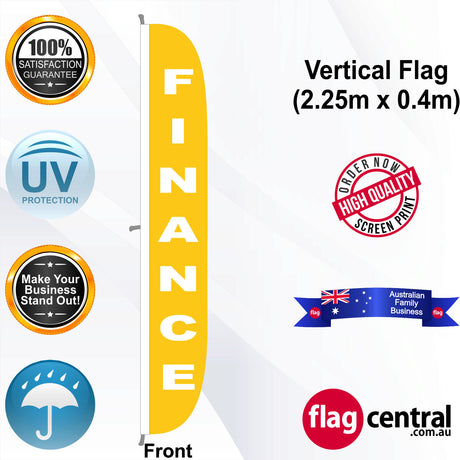 FINANCE Vertical Flag - Front
