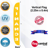 FINANCE Vertical Flag - Rear