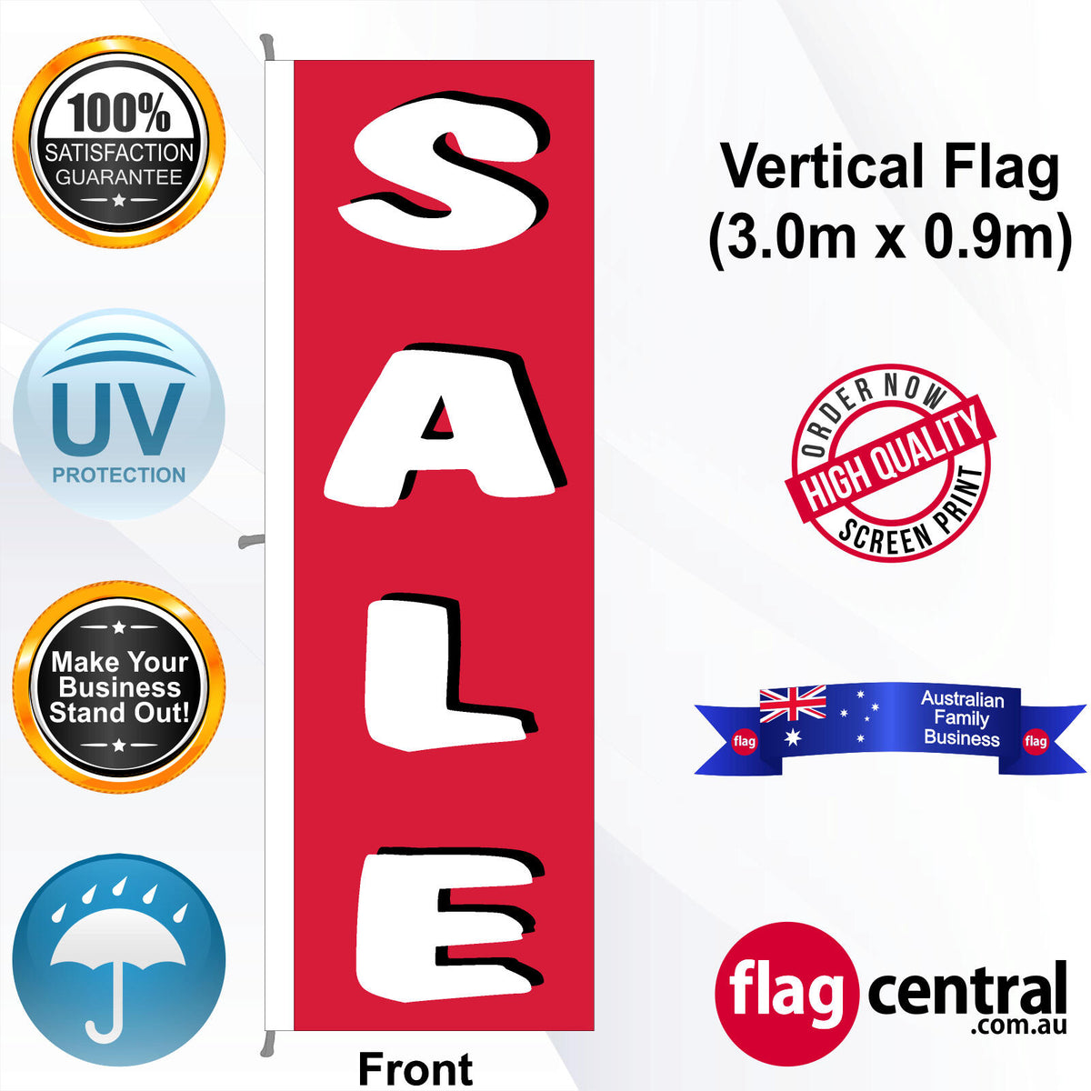 SALE Vertical Flag - Front