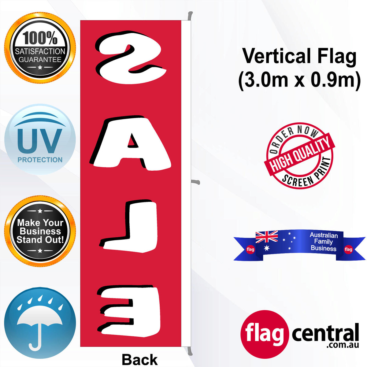 SALE Vertical Flag - Rear