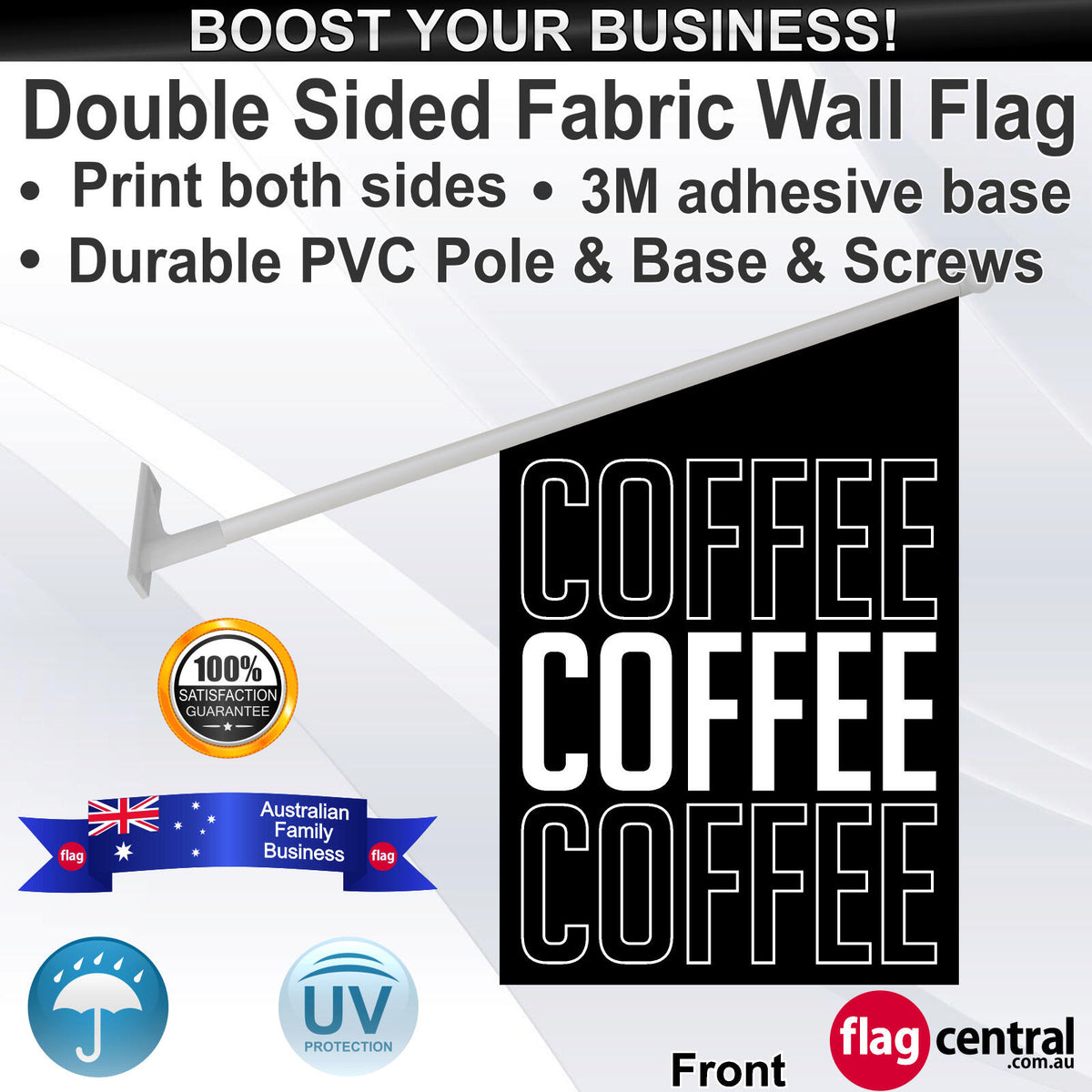 COFFEE Wall Flag - Front