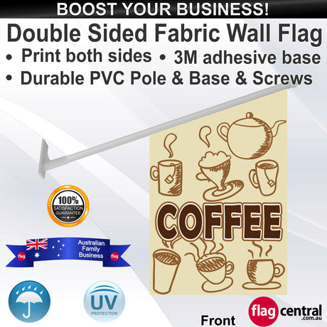 COFFEE Wall Flag - Front