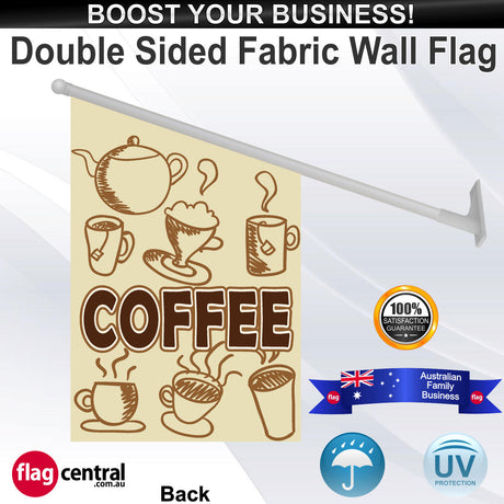 COFFEE Wall Flag - Rear