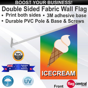 ICE CREAM Wall Flag - Front