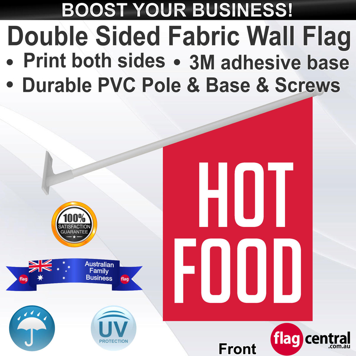 HOT FOOD Wall Flag - Front