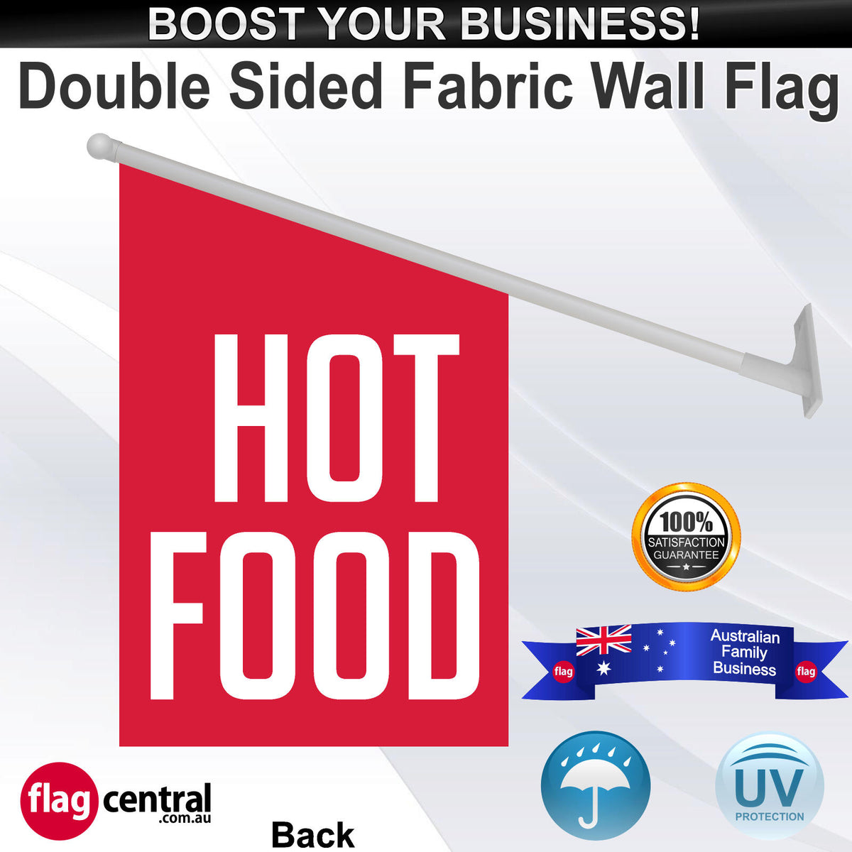HOT FOOD Wall Flag - Rear