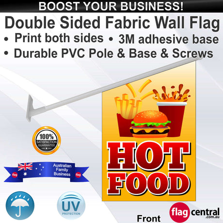 HOT FOOD Wall Flag - Front